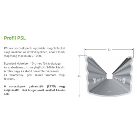 Dr. Reisacher P5L soroszlop SG 2,5m raktárról mennyiségi kedvezménnyel