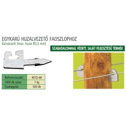 Fenox egykarú huzalvezető faoszlophoz 500db/cs raktárról országos szállítással